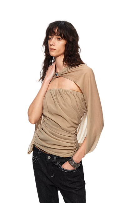 Cape Layer Bustier Top