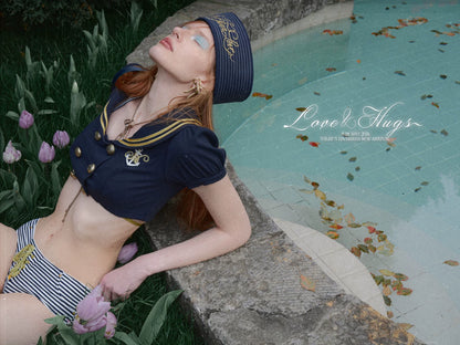 Navy Style Three-Piece Set