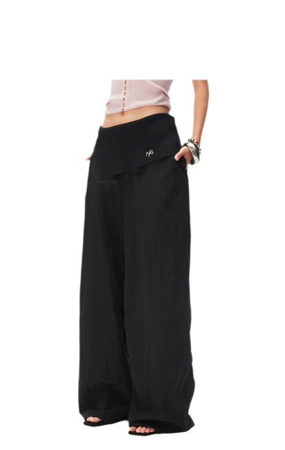 Asymmetric Wide-Leg Pants