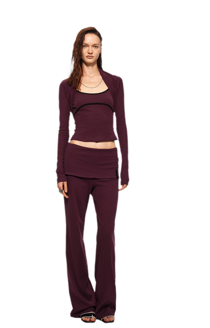 Contrast Cami Pants Set