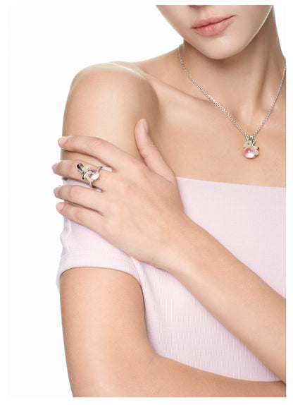 Bear Pearl Adjustable Ring