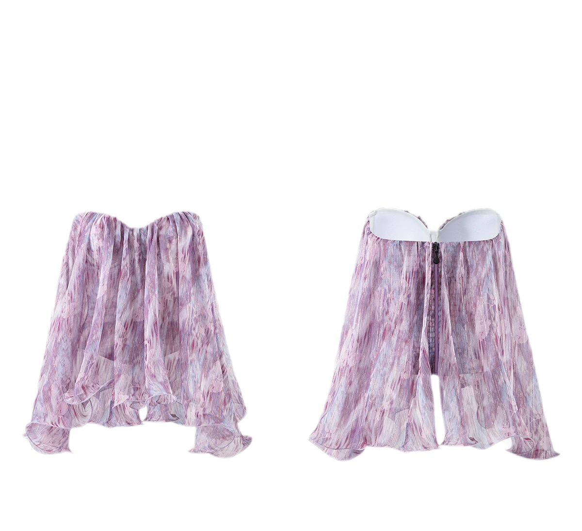 Amethyst Sheer Bustier Top
