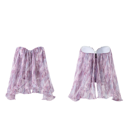 Amethyst Sheer Bustier Top