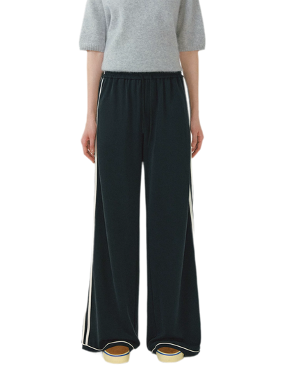 Contrast Stripe Wide-Leg Pants