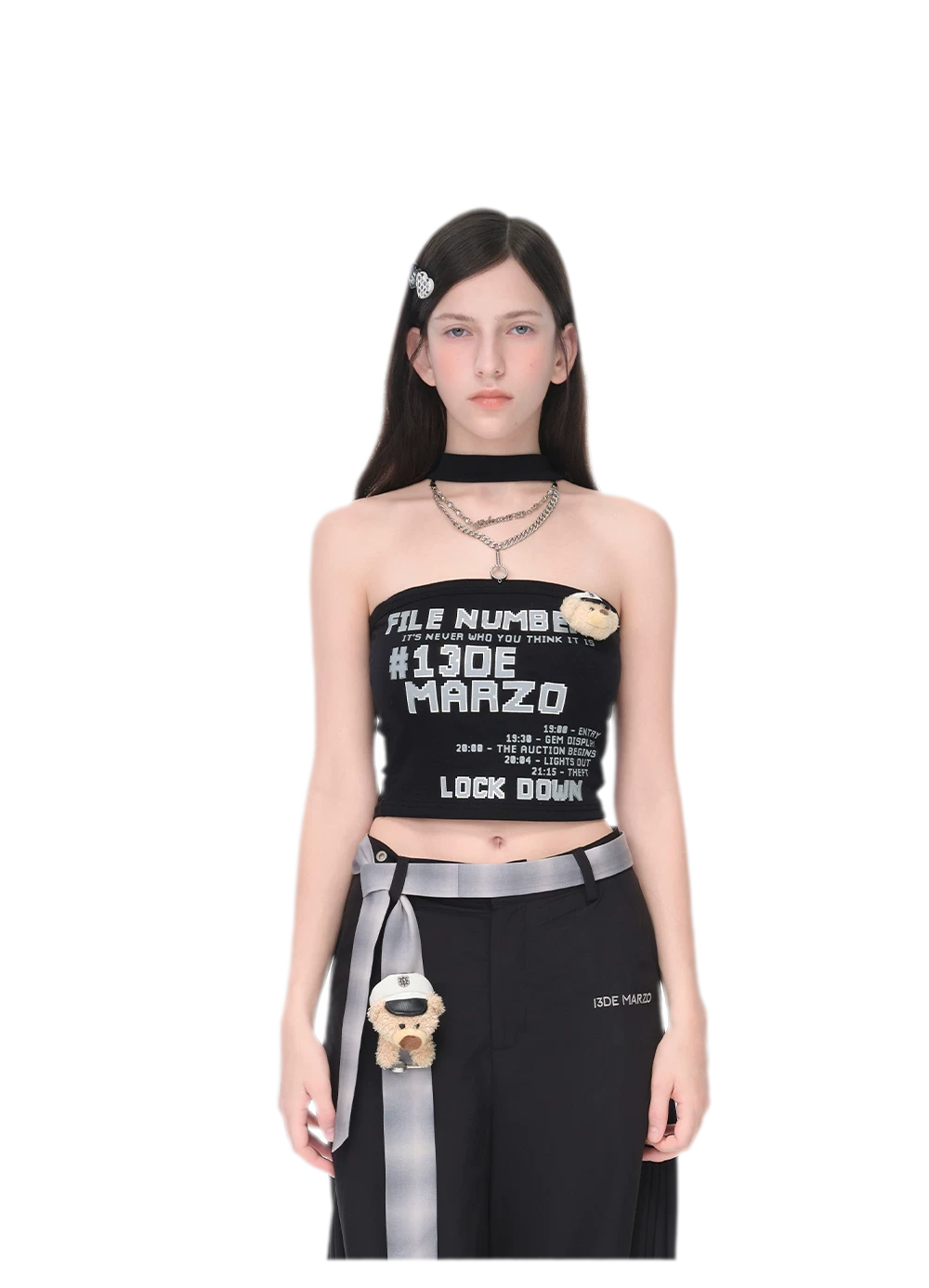Silver Chain Bustier Top