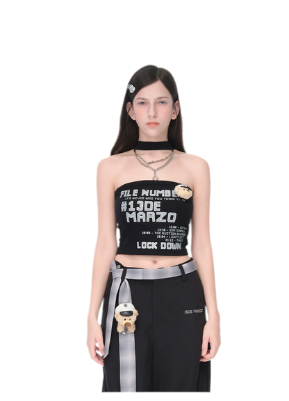 Silver Chain Bustier Top