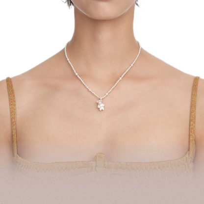 Graduated Pearl Bear Necklace