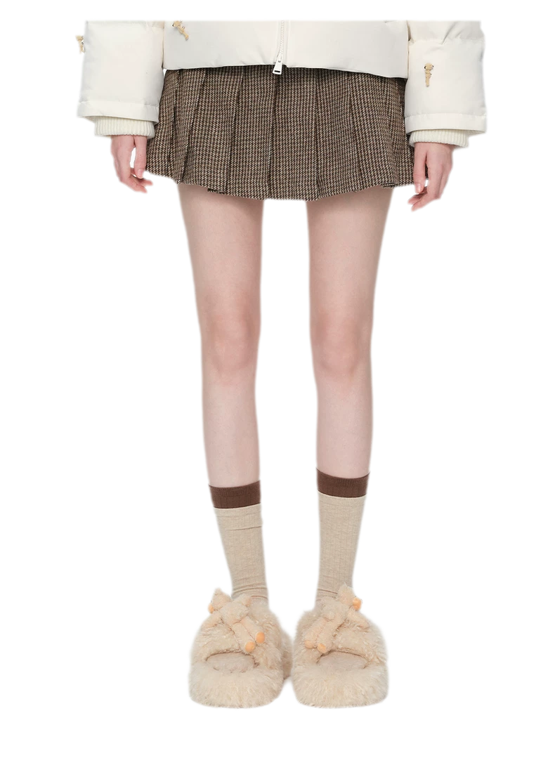 Furry Single-Strap Open-Toe Slippers