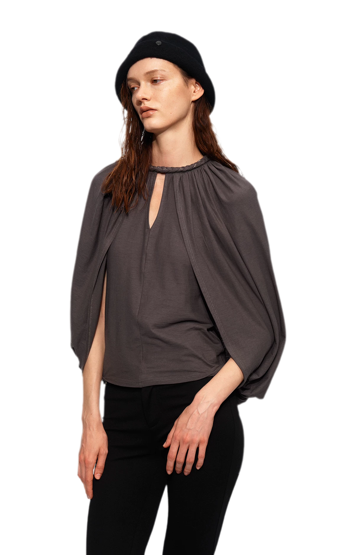 Cotton Cape Sleeve Top