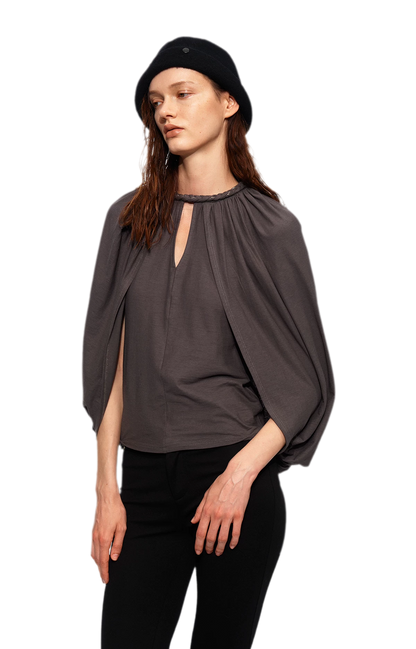 Cotton Cape Sleeve Top