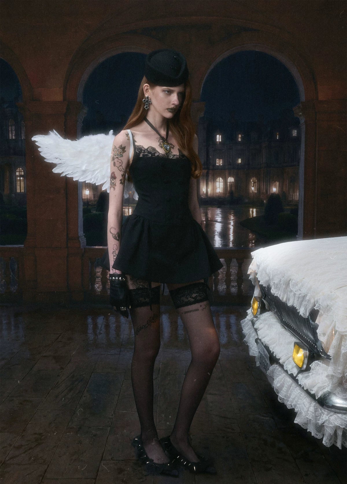 Lace Boned Cami Dress