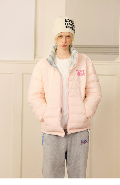 Reversible Plaid Lightweight Down Jacket