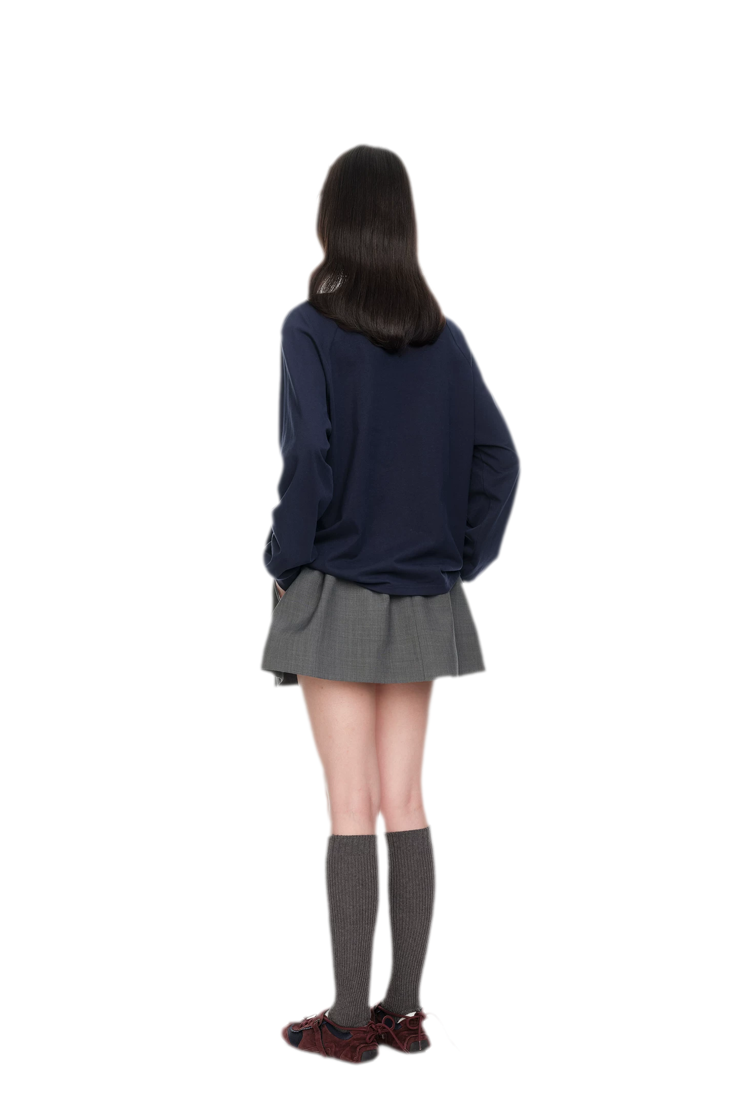 Ruffled Relaxed Cotton Long-Sleeve Tee