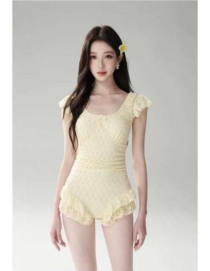 Eyelet Ruffle One-Piece