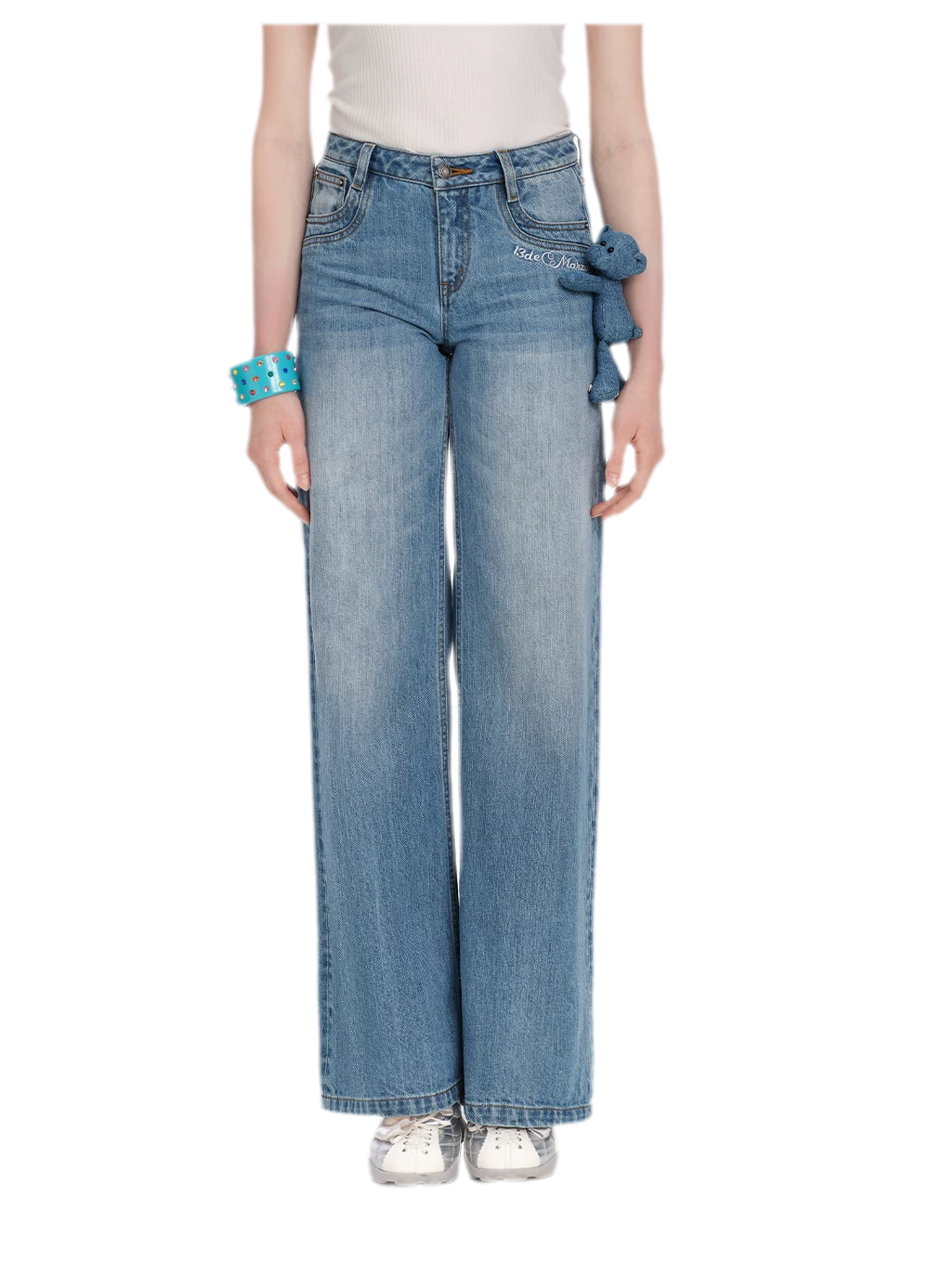Mid-Low Waist Straight Jeans