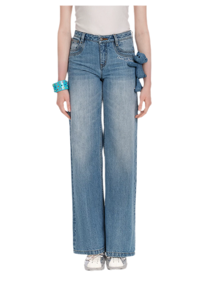 Mid-Low Waist Straight Jeans