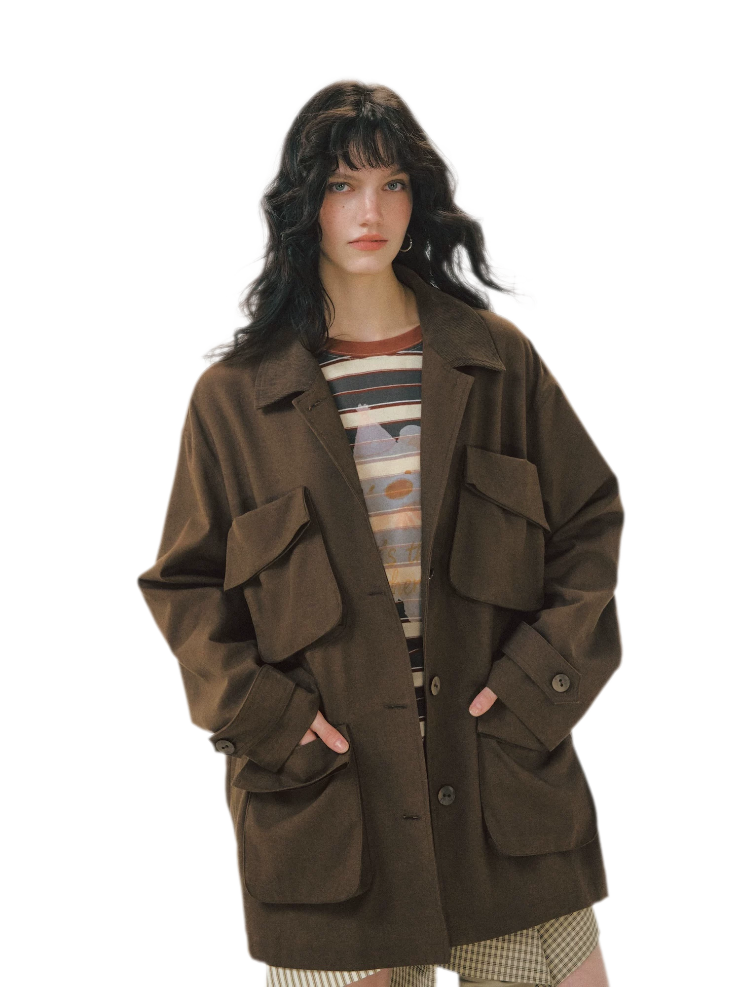 Lyocell Utility Oversized Jacket
