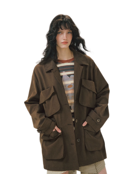 Lyocell Utility Oversized Jacket