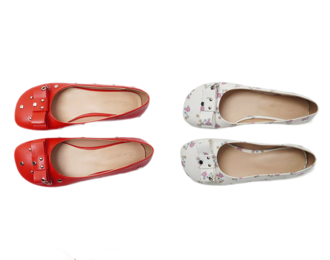 Floral Bow Ballet Flats