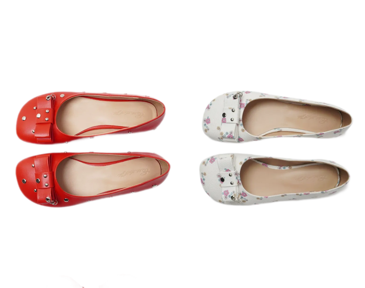 Floral Bow Ballet Flats