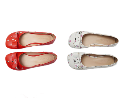Floral Bow Ballet Flats
