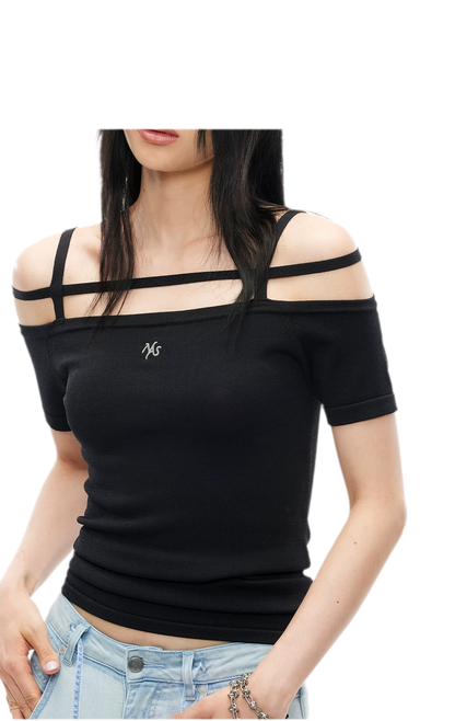 Cross-Strap Ice Feel Slim Tee