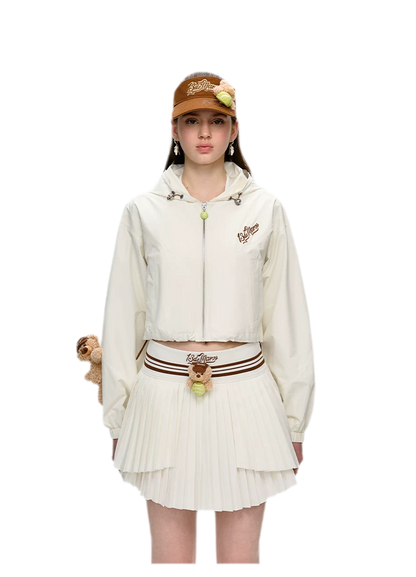 Tennis Cropped Hooded Jacket