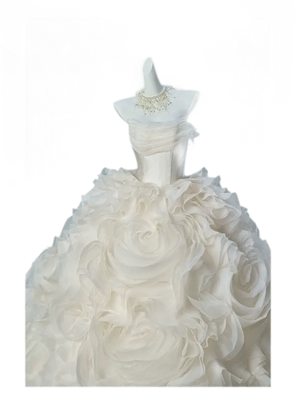 Pure White Ball Gown