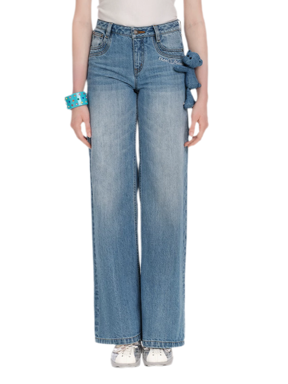 13DE MARZO Mid-Low Waist Straight Jeans – Jeans