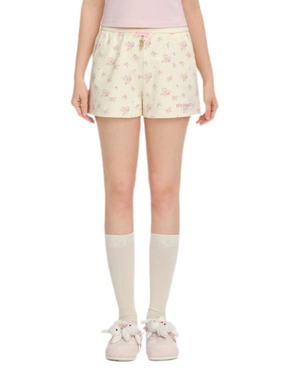 Floral Cotton Sweat Shorts