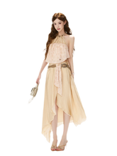 CYNR Beaded Halter Pleated Set – view 8