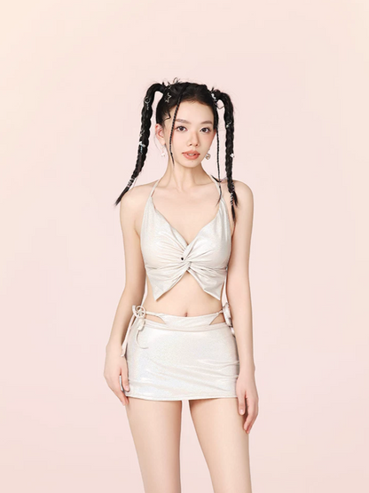 Strappy Cutout Bikini Set