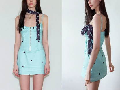 Polka Dot Tied Dress