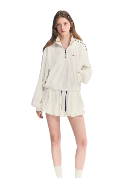 Half-Zip Drawstring Jacket