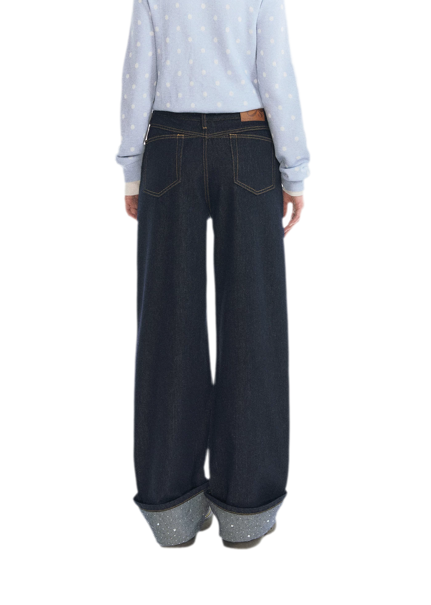 Studded Cropped Denim Set