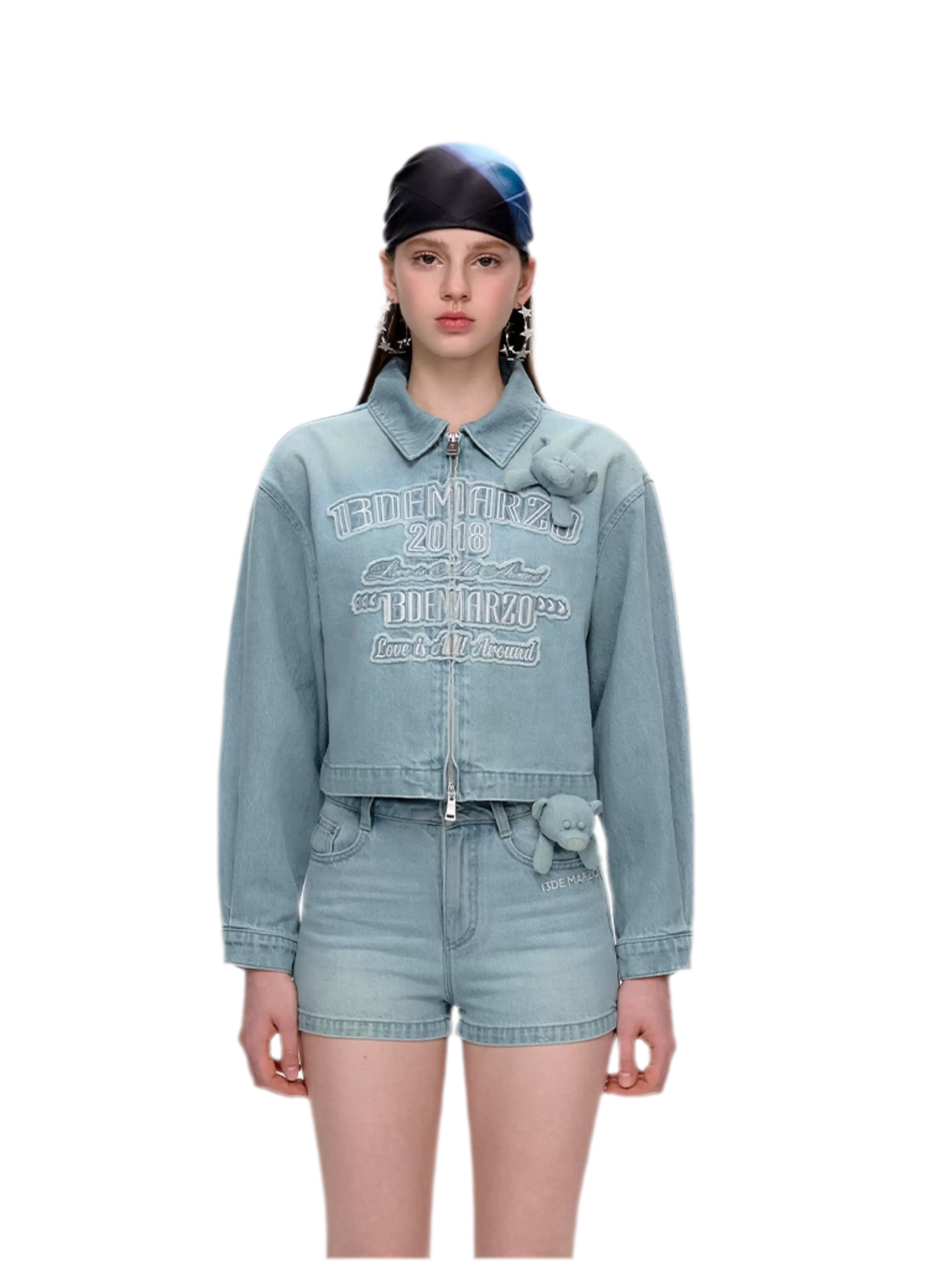 Bear Denim Zipped Shirt