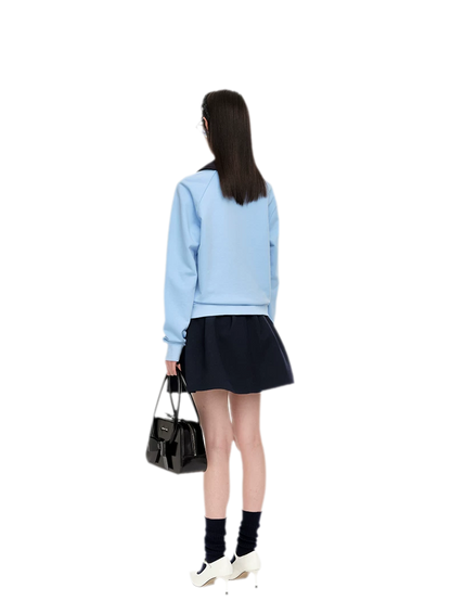 코튼 피터팬 칼라 스웨트셔츠