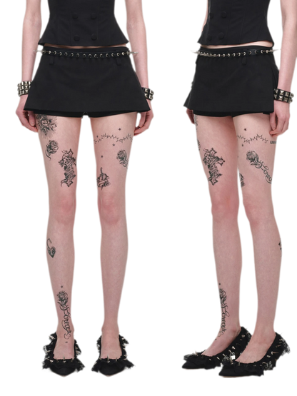 Structured A-Line Mini Skirt