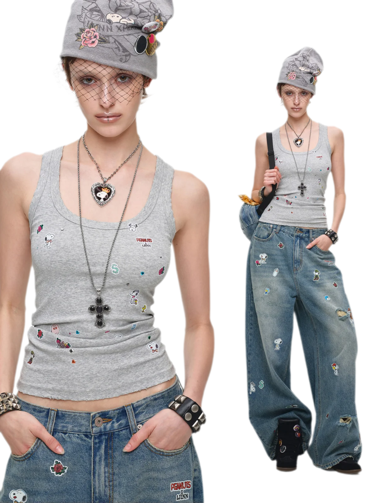Washed Ribbed Scoop-Neck Tank