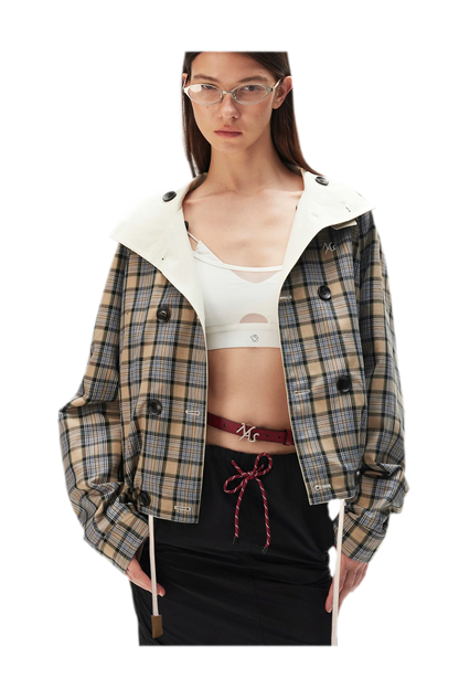 Yarn-Dyed Plaid Reversible Jacket