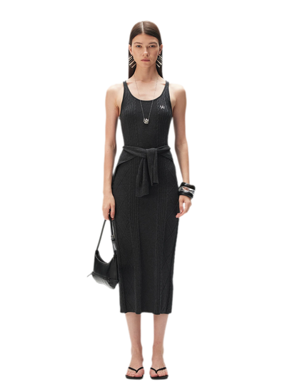Wool Cable Knit Dress