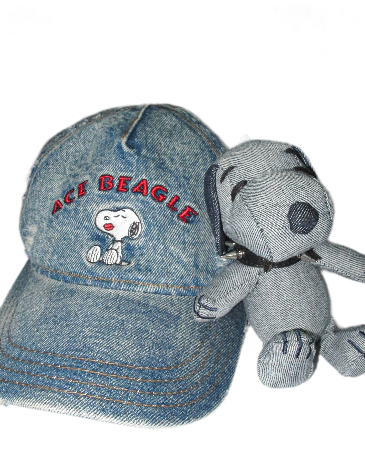 Distressed Washed Denim Baseball Cap
