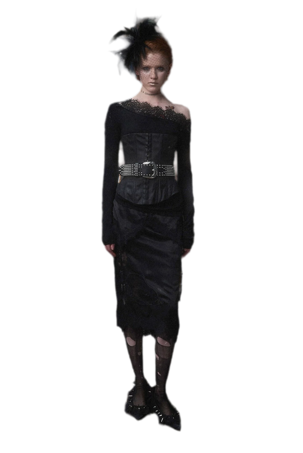 Acetate Cashmere Lace Knit Top