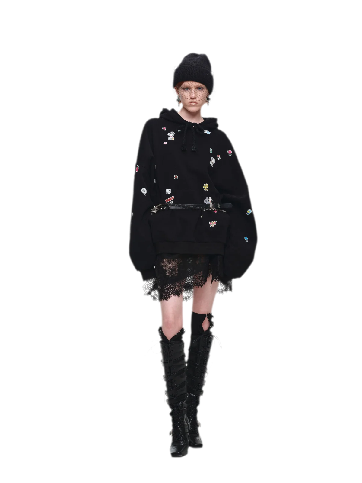 Brushed Oversized Graphic Hoodie