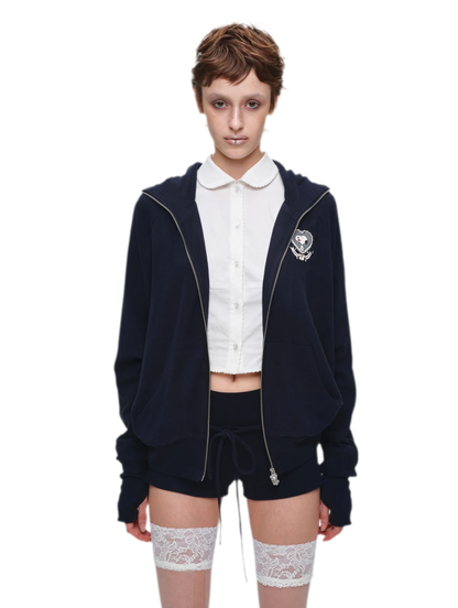 Brushed Knit Batwing Hoodie Set