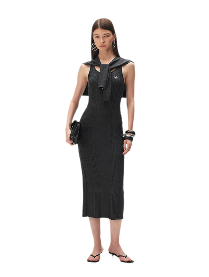 Wool Cable Knit Dress