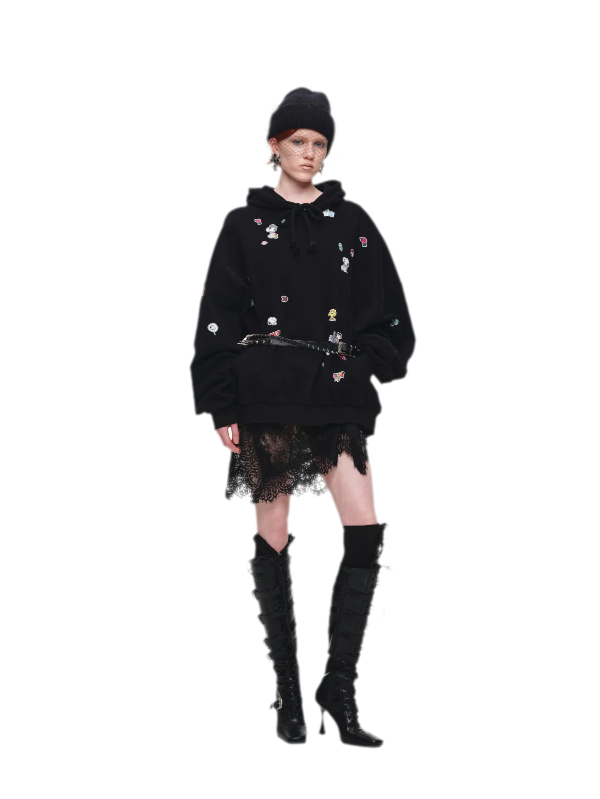 Brushed Oversized Graphic Hoodie