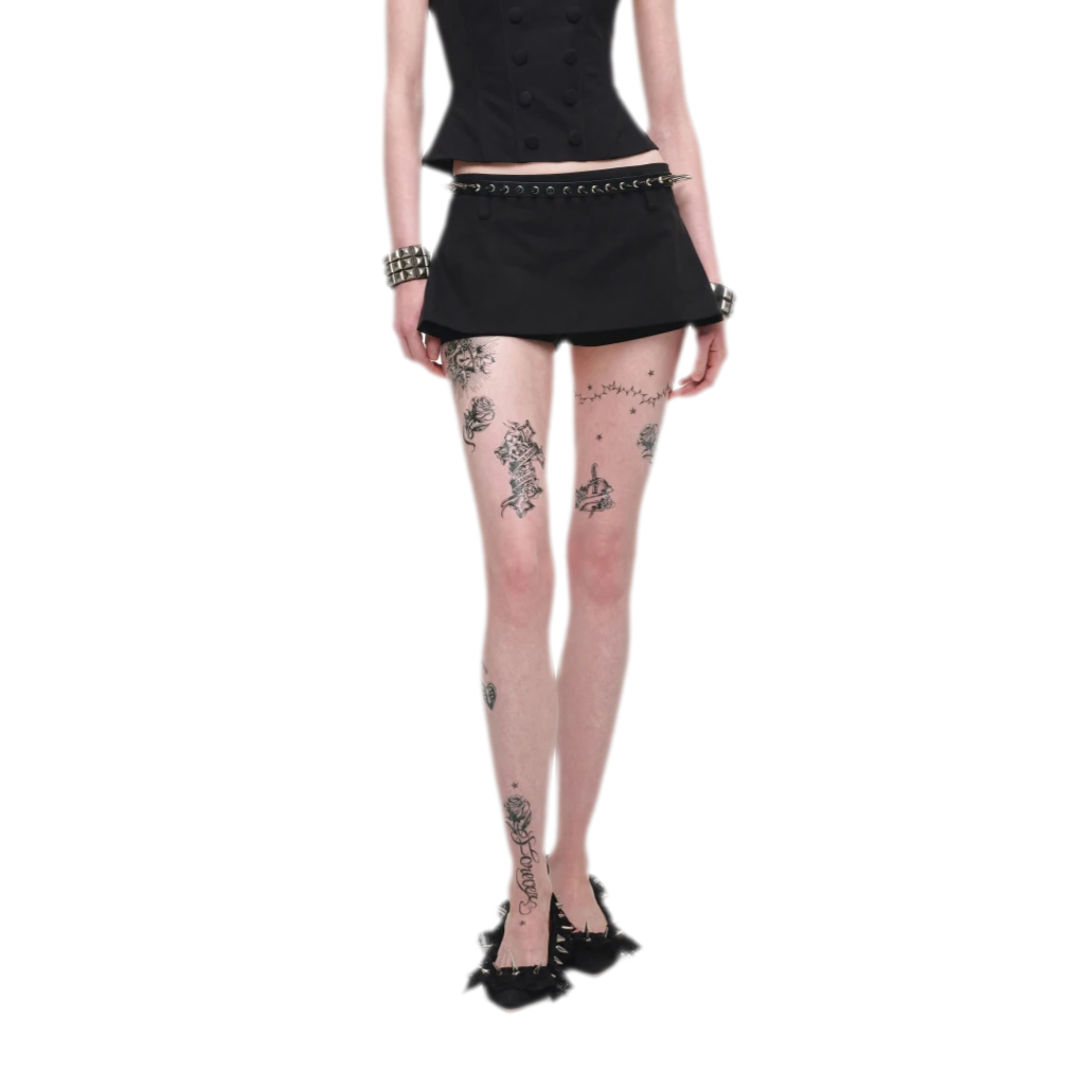 Structured A-Line Mini Skirt