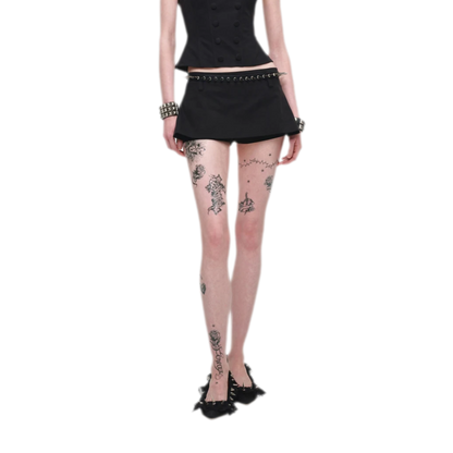Structured A-Line Mini Skirt