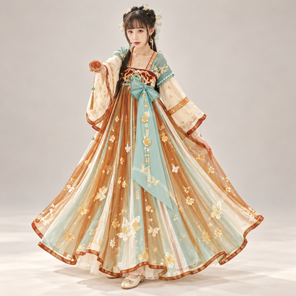 瑶遇见神鹿-王者荣耀联名 Jade Deer Encounter Embroidered Full-Length